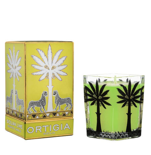 Ortigia Sicilia Lime Di Sicilia Large Square Candle